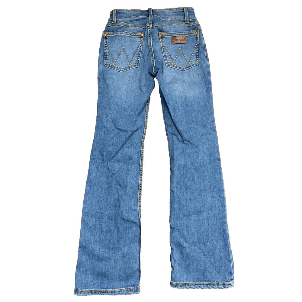 Wrangler Jeans Womens 1/2x32 Blue Shiloh Ultimate Riding Bootcut Denim Stitching